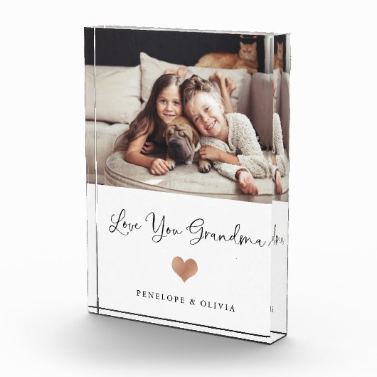 Hou van je oma | Manuscript en hart Fotoblokken (Rechts)