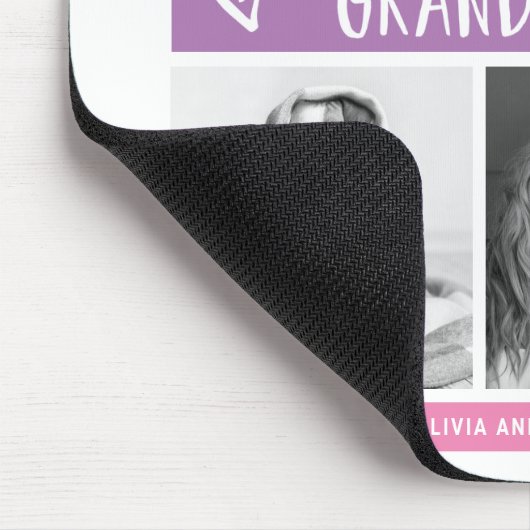 Hou van je oma | Roze kleurenblokfotoraster Muismat (Hoek)