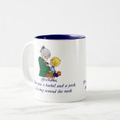 Hou van je oma! tweekleurige koffiemok (Voorkant links)