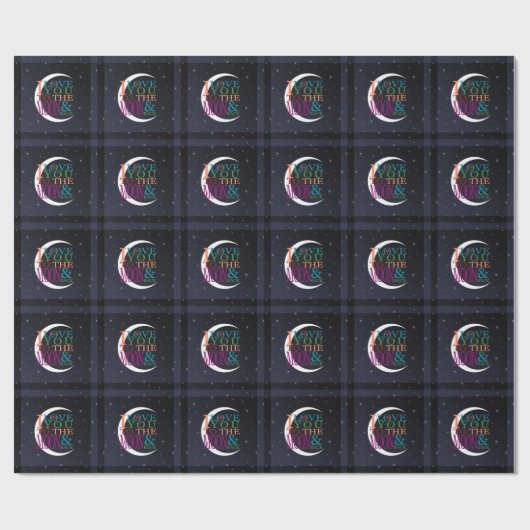 Hou van je op de maan en terug cadeaupapier (Vlak)