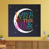 Hou van je op de maan en terug canvas afdruk (Insitu (Woonkamer))