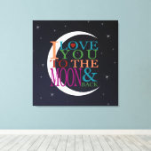 Hou van je op de maan en terug canvas afdruk (Insitu (Houten vloer))