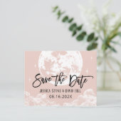 Hou van je op de maan en wees blind sparen de datu aankondigingskaart (Staand voorkant)