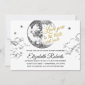 Hou van je op het Baby shower Moon & Back Kaart (Voorkant)