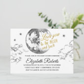 Hou van je op het Baby shower Moon & Back Kaart (Staand voorkant)