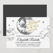 Hou van je op het Baby shower Moon & Back Kaart (Voorkant / Achterkant)