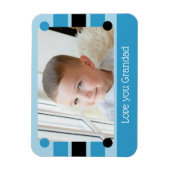 Hou van je opa blauwe en zwarte foto magneet