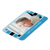 Hou van je opa blauwe en zwarte foto magneet