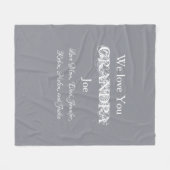 Hou van je opa Eenvoudig script Kinder naam Cute G Fleece Deken (Voorkant (Horizontaal))