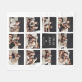 Hou van je opa | Foto Collage Handgeschreven tekst Fleece Deken (Voorkant (Horizontaal))