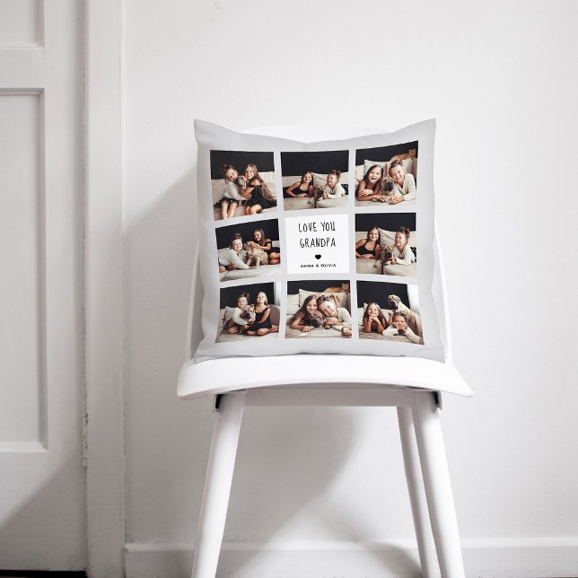 Hou van je opa | Foto Collage Handgeschreven tekst Kussen (Creator heeft geüpload)