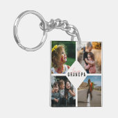Hou van je opa fotocollage Keepslag Sleutelhanger (Voorkant Links)