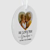 Hou van je opa hart Fotokerstboom Ornament (voorkant)