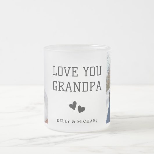 Hou van je, Opa Modern Collage Photo Coffee Mok (Center)