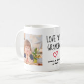 Hou van je opa | Twee handgeschreven foto's Koffiemok (Voorkant links)