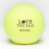 Hou van je pa Vaderdag Custom Tennis Balls Tennisballen (Voorkant)