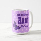 Hou van je Paarse vlinder V01H Koffiemok (Voorkant rechts)