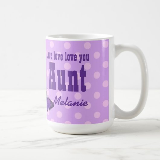 Hou van je Paarse vlinder V01H Koffiemok (Rechts)