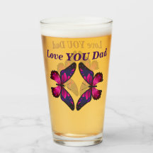 Hou van je papa Butterfly Beer Glass Vaderdag