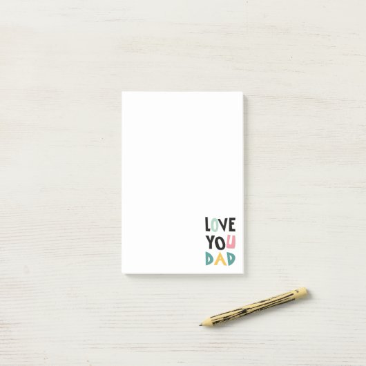 Hou van je papa Notities Post-it® Notes (Op bureau)