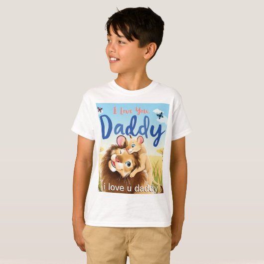 Hou van je papa t-shirt (Voorkant volledig)