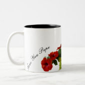 Hou van je Papa Vaderdag Bloemenrode Hibiscus Tweekleurige Koffiemok (Links)