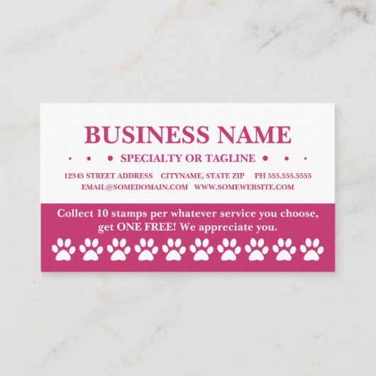 hou van je petekaart klantenkaartje (Achterkant)