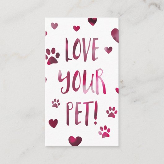 hou van je petekaart klantenkaartje (Voorkant)