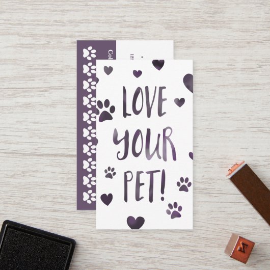 hou van je petekaart klantenkaartje (Voorkant / Achterkant in situ)