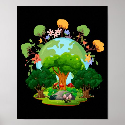 Hou van je planeet Moeder Aarde T-shirt Poster (Voorkant)