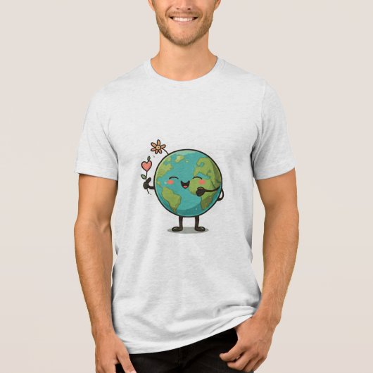 Hou van je planeet Tri-Blend shirt (Voorkant)