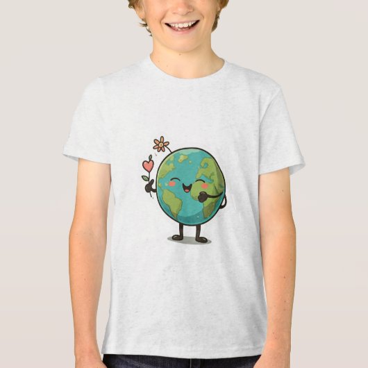 Hou van je planeet Tri-Blend shirt (Voorkant)