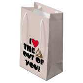 Hou van je poo Gift Bag Klein Cadeauzakje (Achterkant Gekanteld)