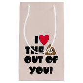 Hou van je poo Gift Bag Klein Cadeauzakje (Voorkant)