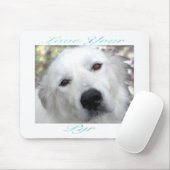 Hou van je Pyr Grote Pyreneeën Blauwgroen Muismat (Met muis)