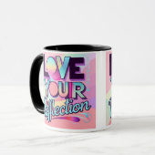 Hou van je reflectie mok (Voorkant links)