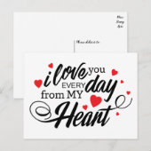 Hou van je rode harten Valentijnse Verloving Briefkaart (Voorkant / Achterkant)