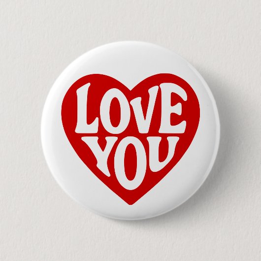 Hou van je ronde button 5,7 cm (Voorkant)