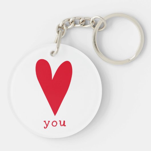 Hou van je | Rood hart Sleutelhanger (Achterkant)