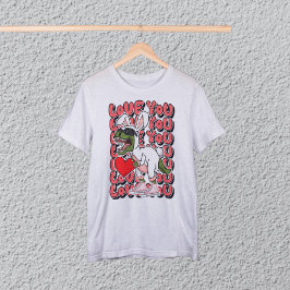 Hou van je, Schattigee dinosaurus in konijnenkostu T-shirt