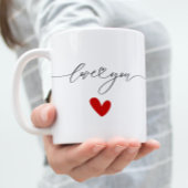 Hou van je sms met schattig rood hart koffiemok