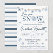 Hou van je SNEEUW veel! Sneeuwvlok Baby shower Kaart (Voorkant / Achterkant)