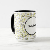 Hou van je tekstkunst mok (Voorkant links)