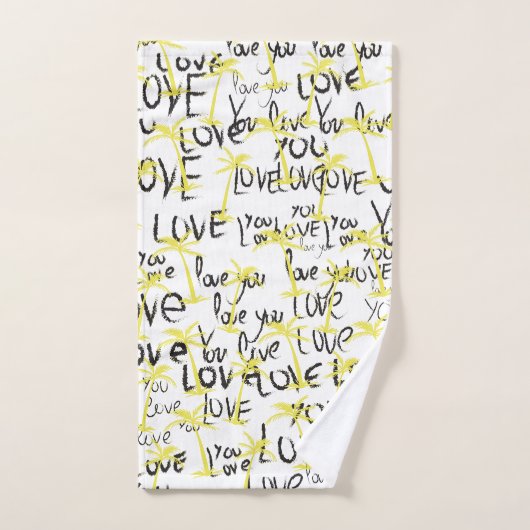 Hou van je tekstpalms bad handdoek (Handdoek)