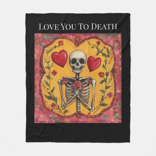 Hou van je tot de dood fleece deken (Voorkant)