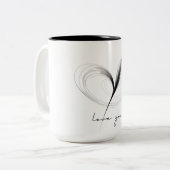 Hou van je tweekleurige koffiemok (Voorkant links)