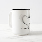 Hou van je tweekleurige koffiemok (Voorkant links)