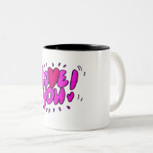 Hou van je tweekleurige koffiemok (Voorkant rechts)