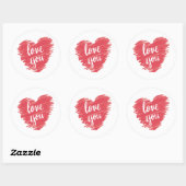Hou van je typografie in roze ronde sticker (Vel)