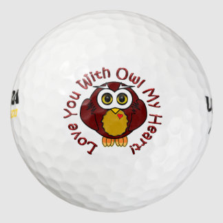Hou van je uil met mijn hart! -Owl Golfballen